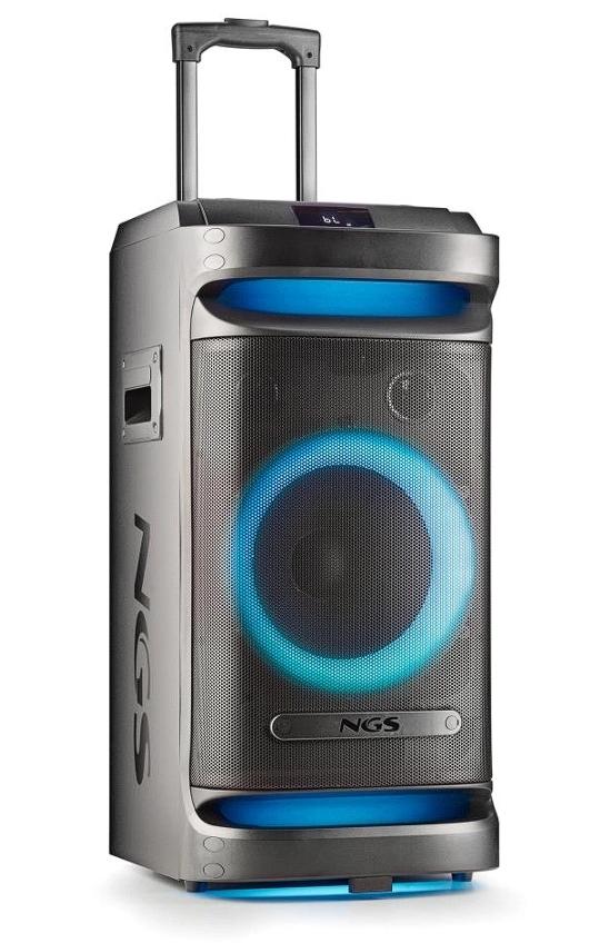 COLUNA NGS BLUETOOTH 900W WILDCLUB LASER LIGHTS PRETA