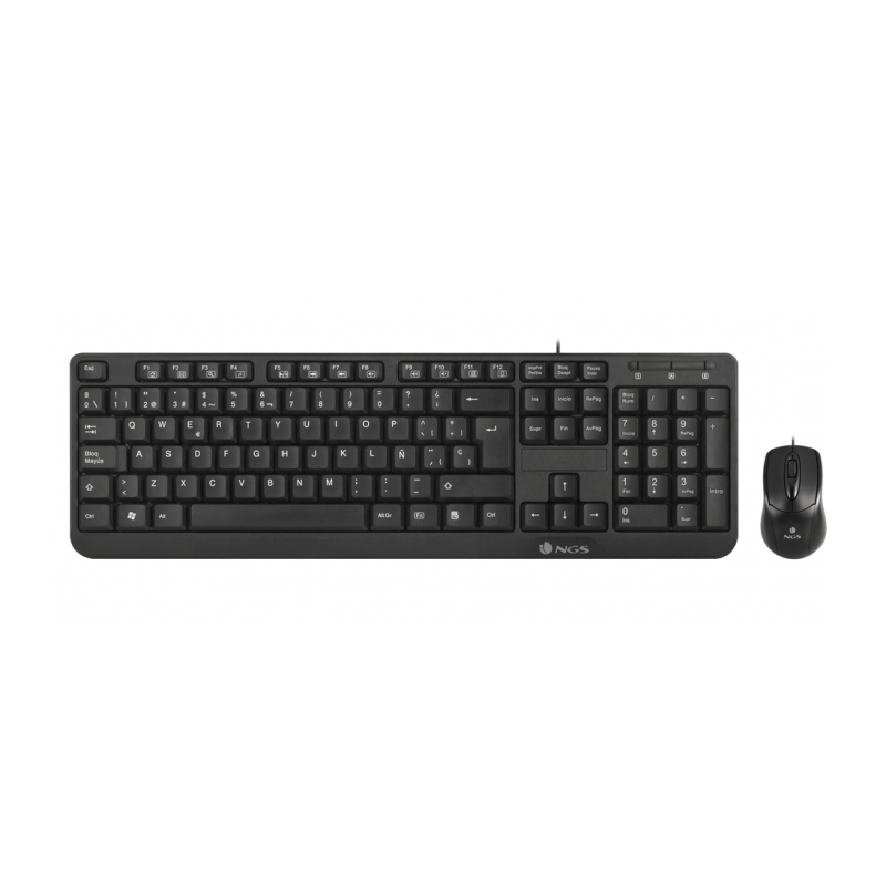 TECLADO+MOUSE NGS MULTIMEDIA WIRED DESKTOP COCOA