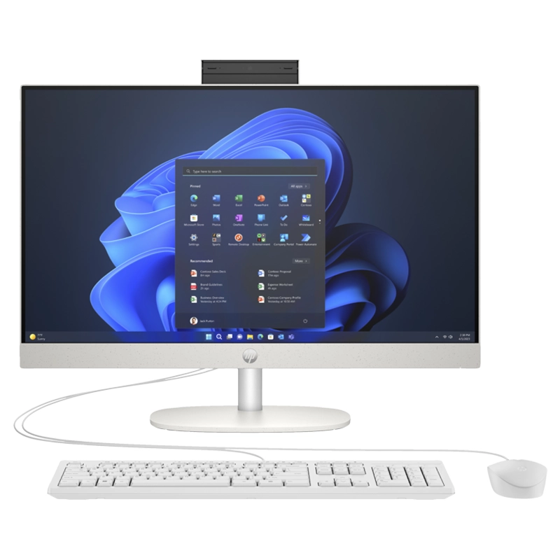 PC HP AIO 23.8" FHD U5-125U 8G 512GB SSD W11H BRANCO