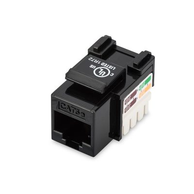 Imagem ilustrativa - Conector keystone RJ45 Cat5e UTP preto