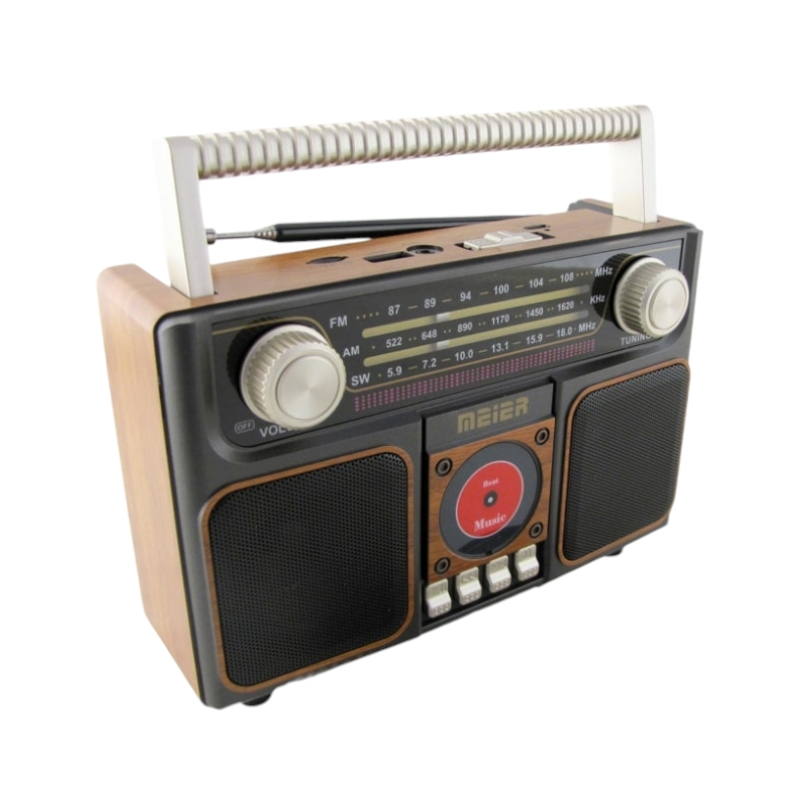 Imagem ilustrativa - Rádio portátil Bluetooth FM USB recarregável