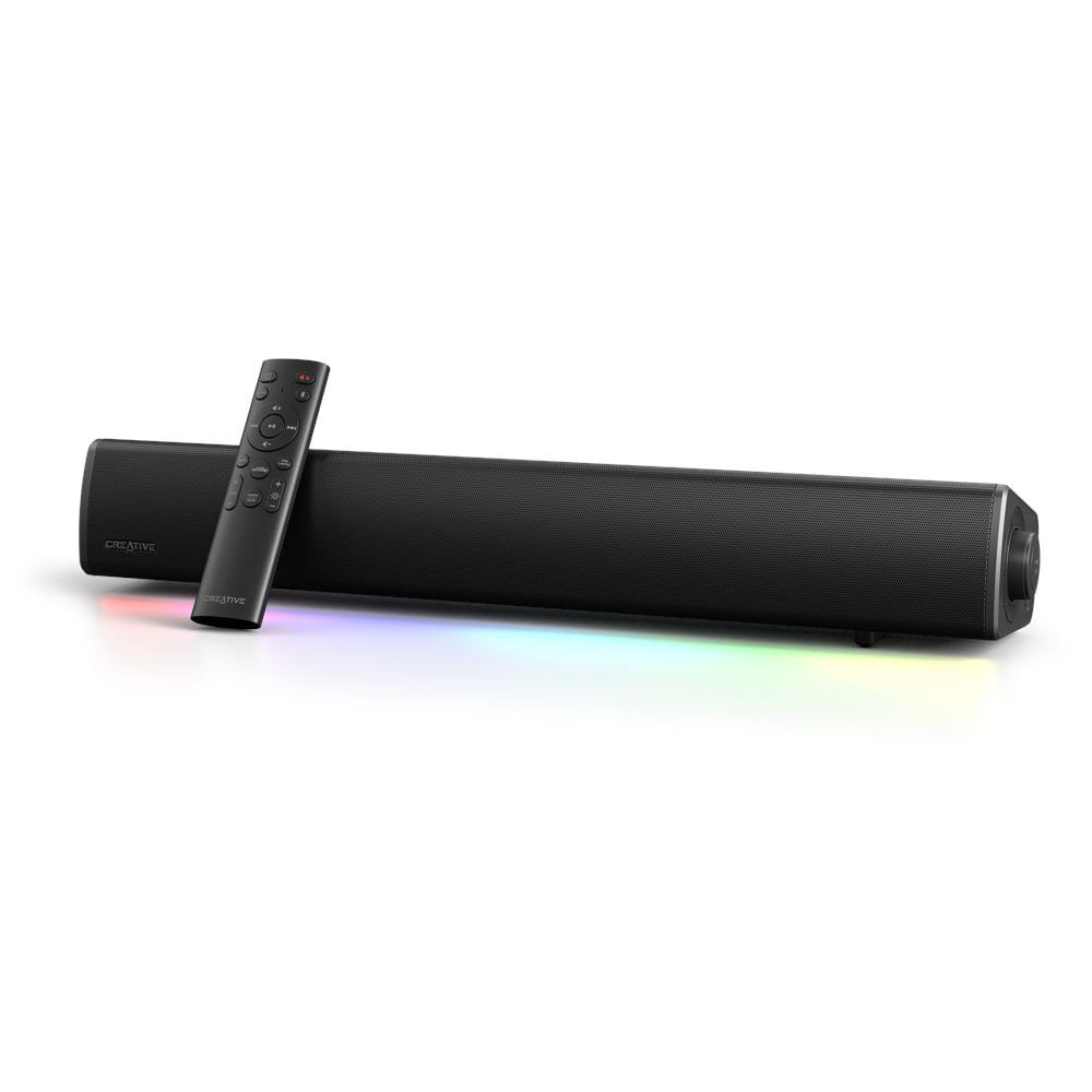 BARRA DE SOM CREATIVE GS5 2.0 SOUNDBAR RGB 20W RMS BT/USB-C/3.5MM PRETO