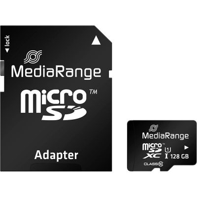 Imagem ilustrativa - Cartão microSDXC 128GB com adaptador SD