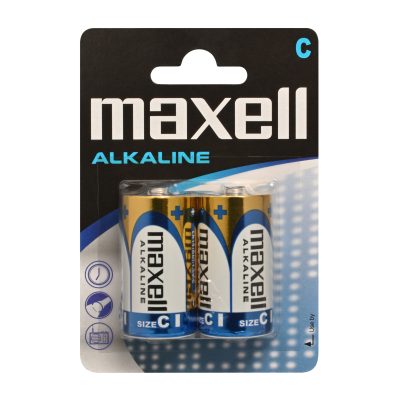 Blister de 2 pilhas alcalinas Maxell C LR14