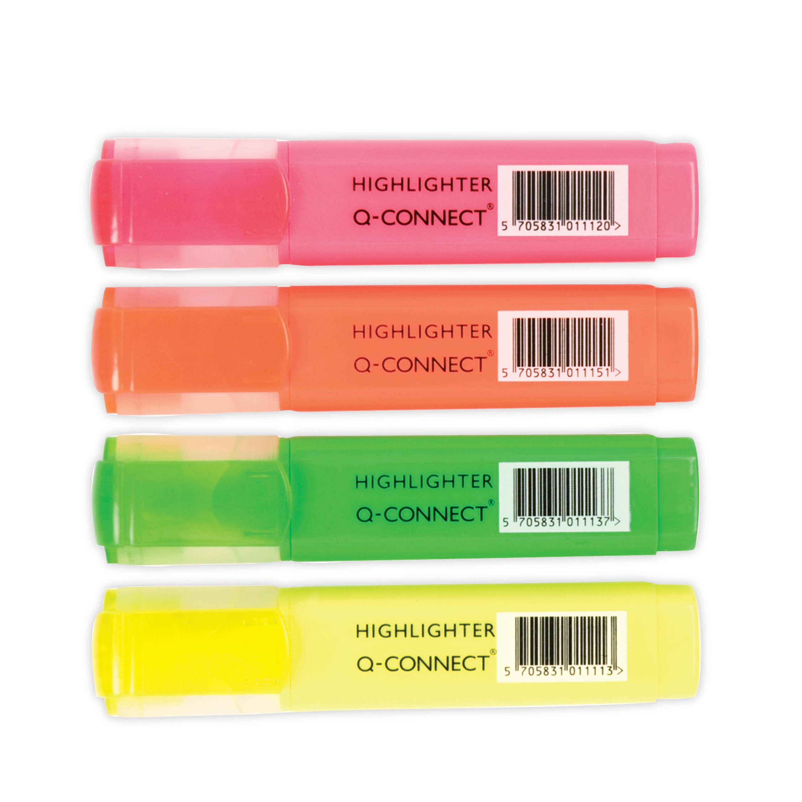 Marcadores fluorescentes Q-Connect, 4 cores
