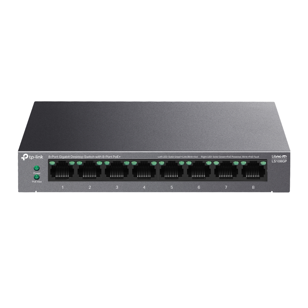 SWITCH 8 TP-LINK GIGABIT DESKTOP 8-PORT POE+