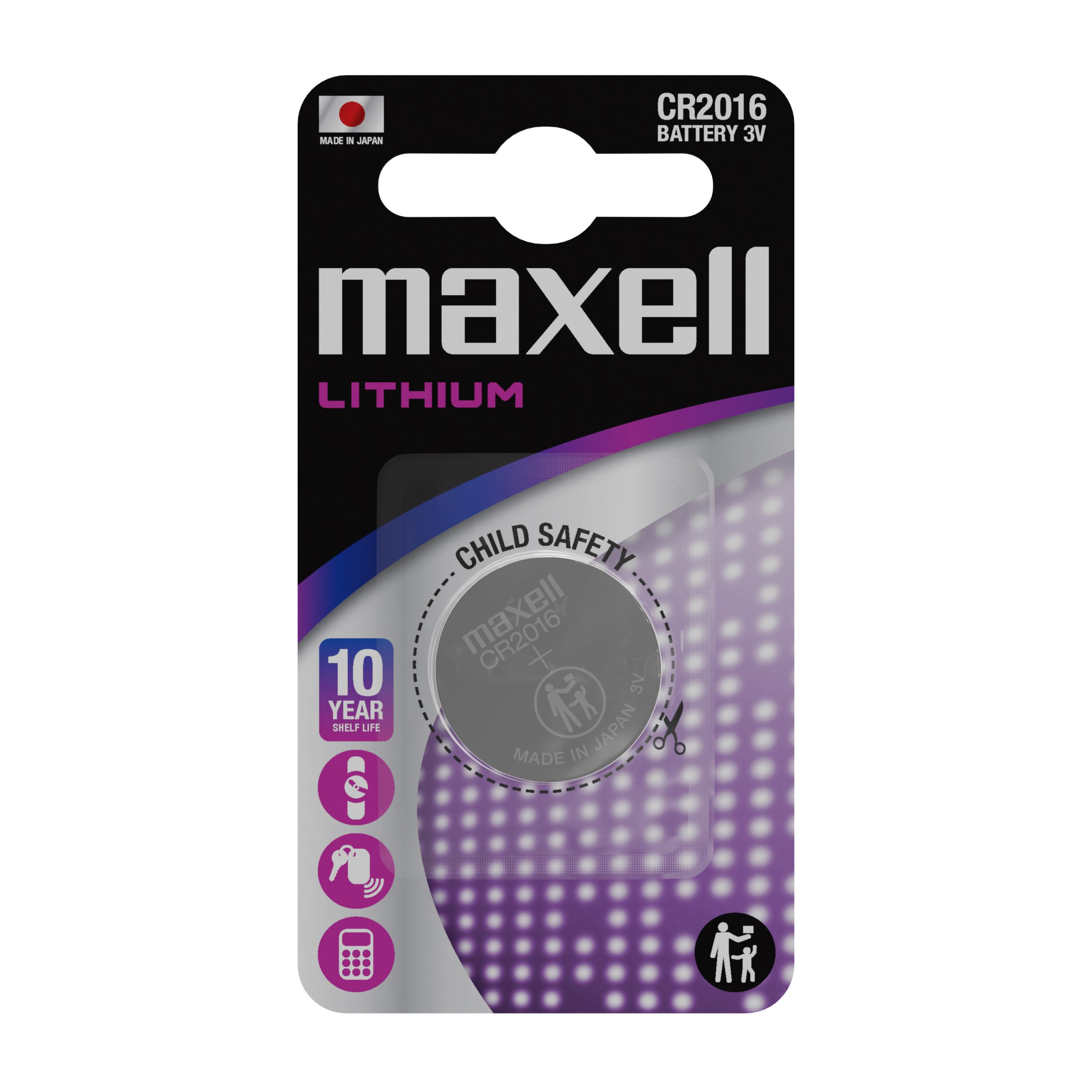 Pilha de lítio Maxell CR2016 3 V em blister