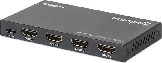 Comutador HDMI Manhattan 3x1 4K60